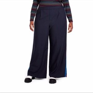 NWOT La Ligne for Target Navy/Red Side Stripe Wide Leg Trousers 1X